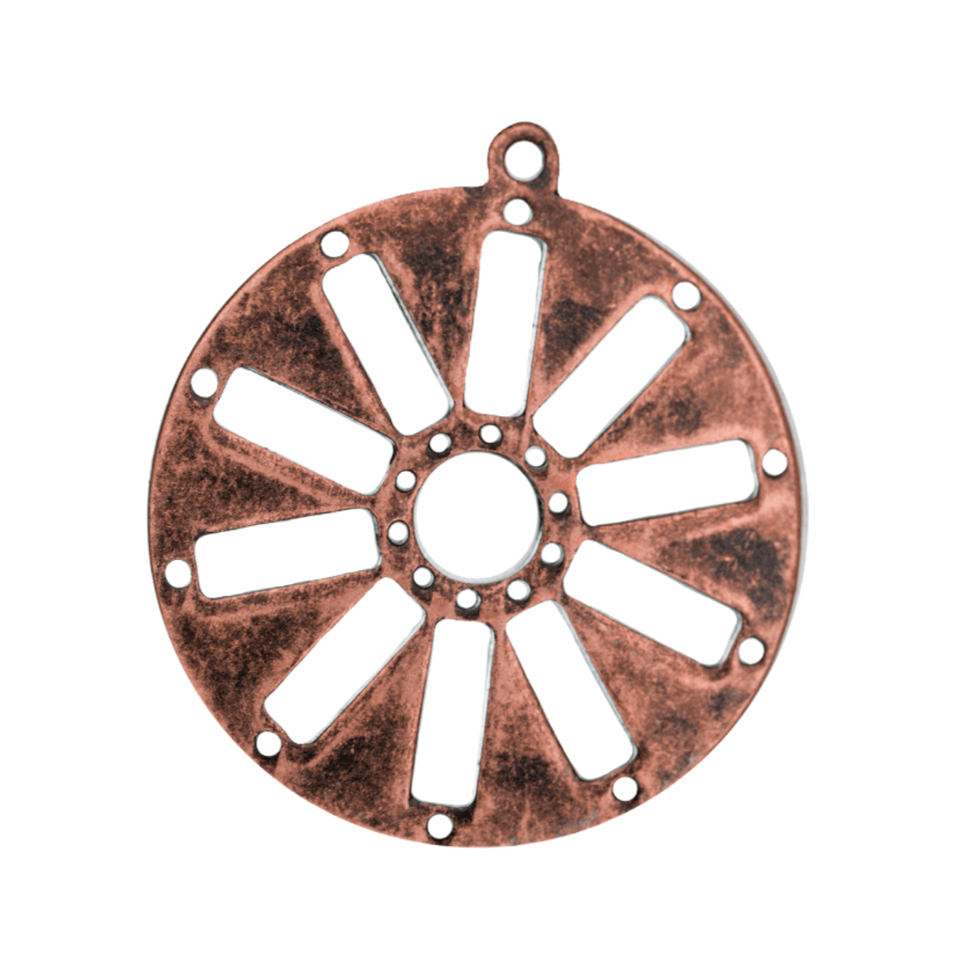 18.5mm Centerline Round Charm - Beadable with 11/0 Seed Beads - Zinc - Available in 7 Finishes - Sold by the Piece - K153