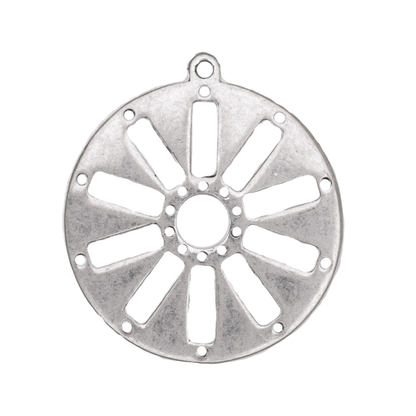 18.5mm Centerline Round Charm - Beadable with 11/0 Seed Beads - Zinc - Available in 7 Finishes - Sold by the Piece - K153