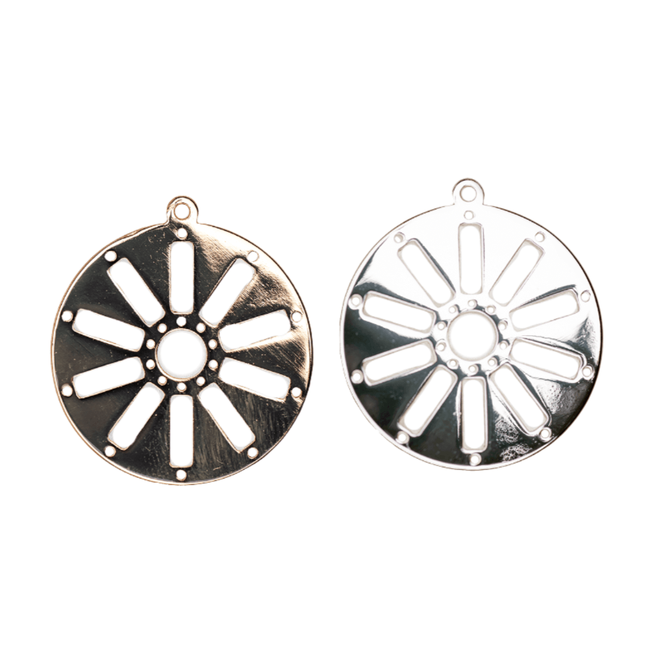 18.5mm Centerline Round Charm - Beadable with 11/0 Seed Beads - Zinc - Available in 7 Finishes - Sold by the Piece - K153
