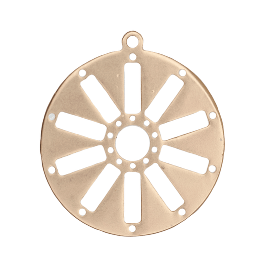 18.5mm Centerline Round Charm - Beadable with 11/0 Seed Beads - Zinc - Available in 7 Finishes - Sold by the Piece - K153