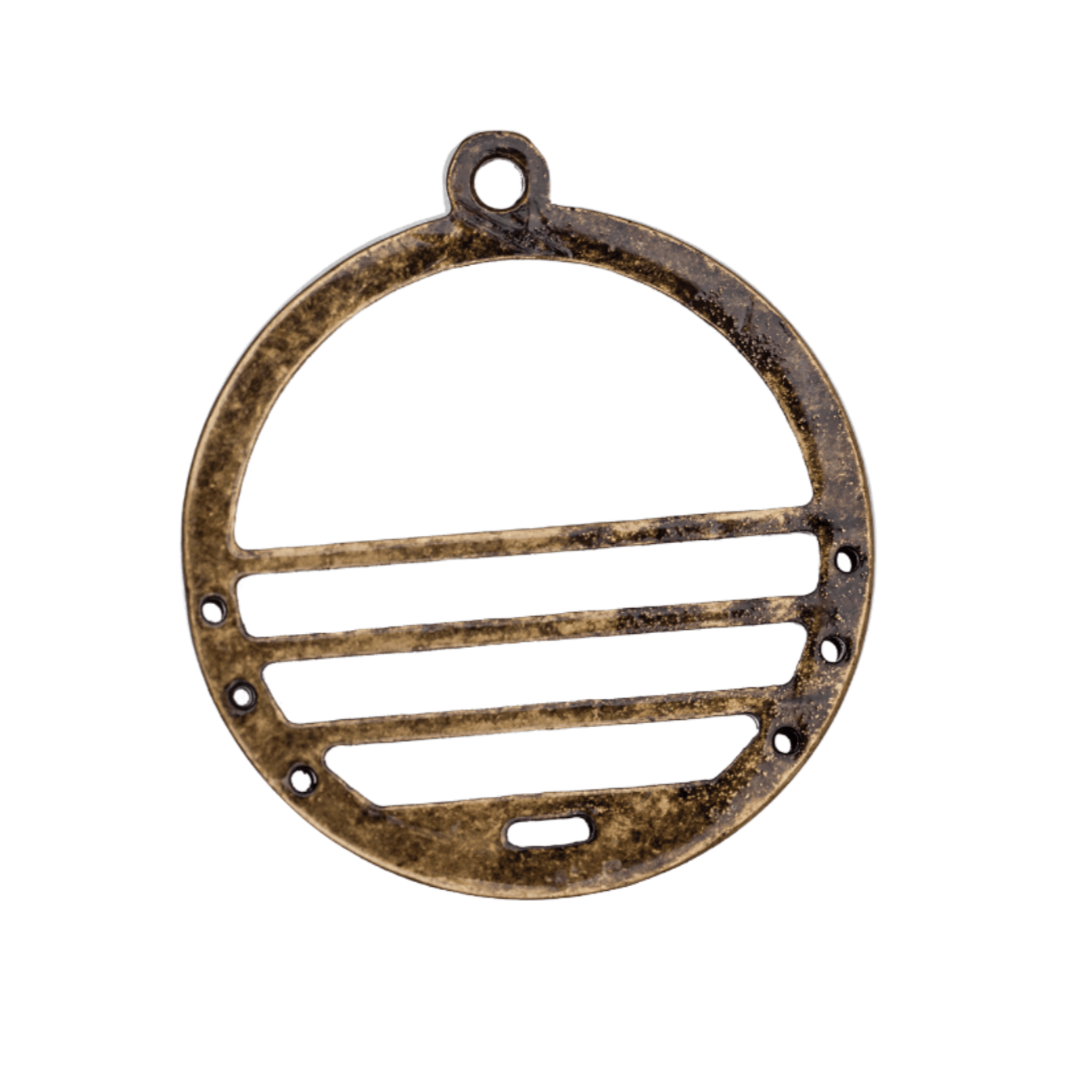 24.5mm Centerline Round Charm - Beadable with 11/0 Seed Beads - Zinc - Available in 7 Finishes - Sold by the Piece - K155