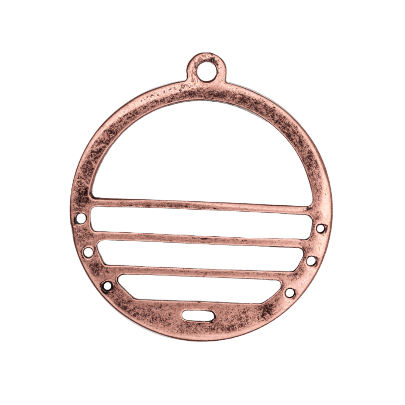 24.5mm Centerline Round Charm - Beadable with 11/0 Seed Beads - Zinc - Available in 7 Finishes - Sold by the Piece - K155