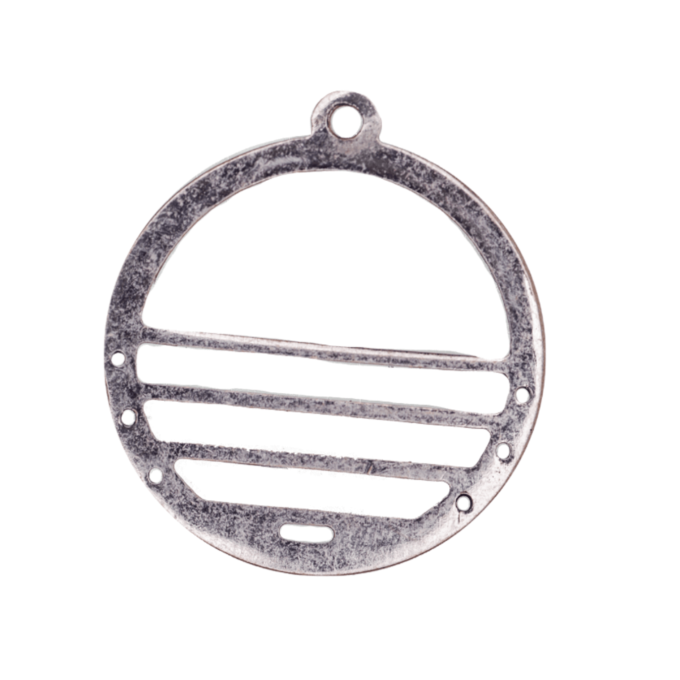 24.5mm Centerline Round Charm - Beadable with 11/0 Seed Beads - Zinc - Available in 7 Finishes - Sold by the Piece - K155