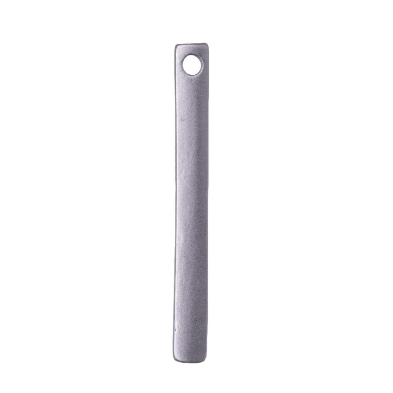 32mm x 4mm Bar Pendant Charm - Made of Pewter - Satin Rhodium Silver and Satin Hamilton Gold - Sold by the Piece - K20