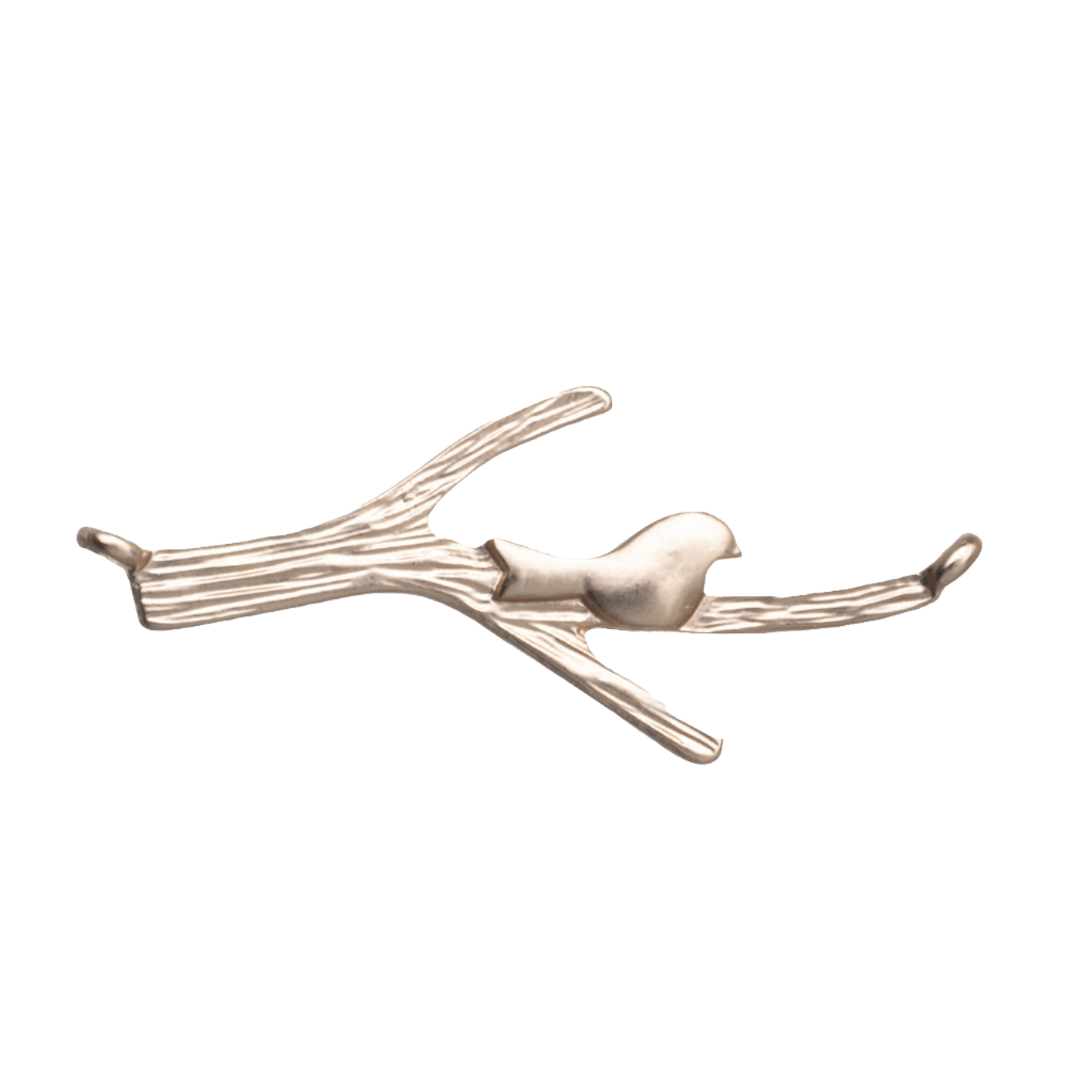 34mm Bird on Branch Connector Charm - Made of Pewter - Sold by the Piece - Electro-Plated - K23