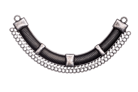 109mm Contemporary Collar Pendant - Made of Pewter - 2 Loops and 43 Holes - Available in 5 Finishes - K97