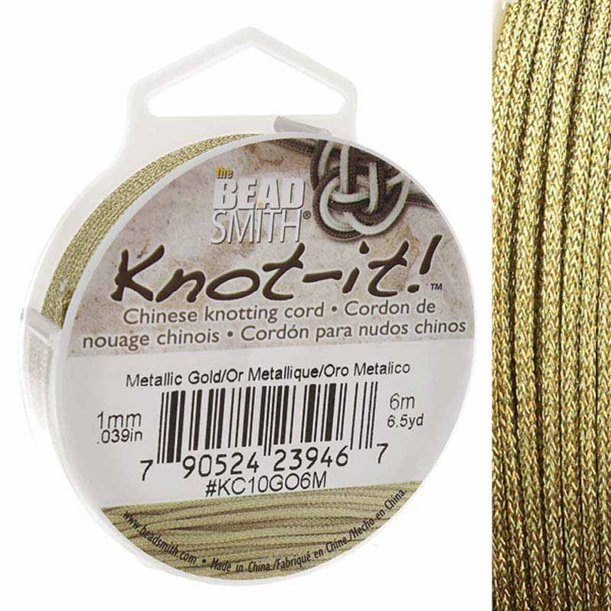CHINESE CORD 1MM 6 METERS METALLIC GOLD