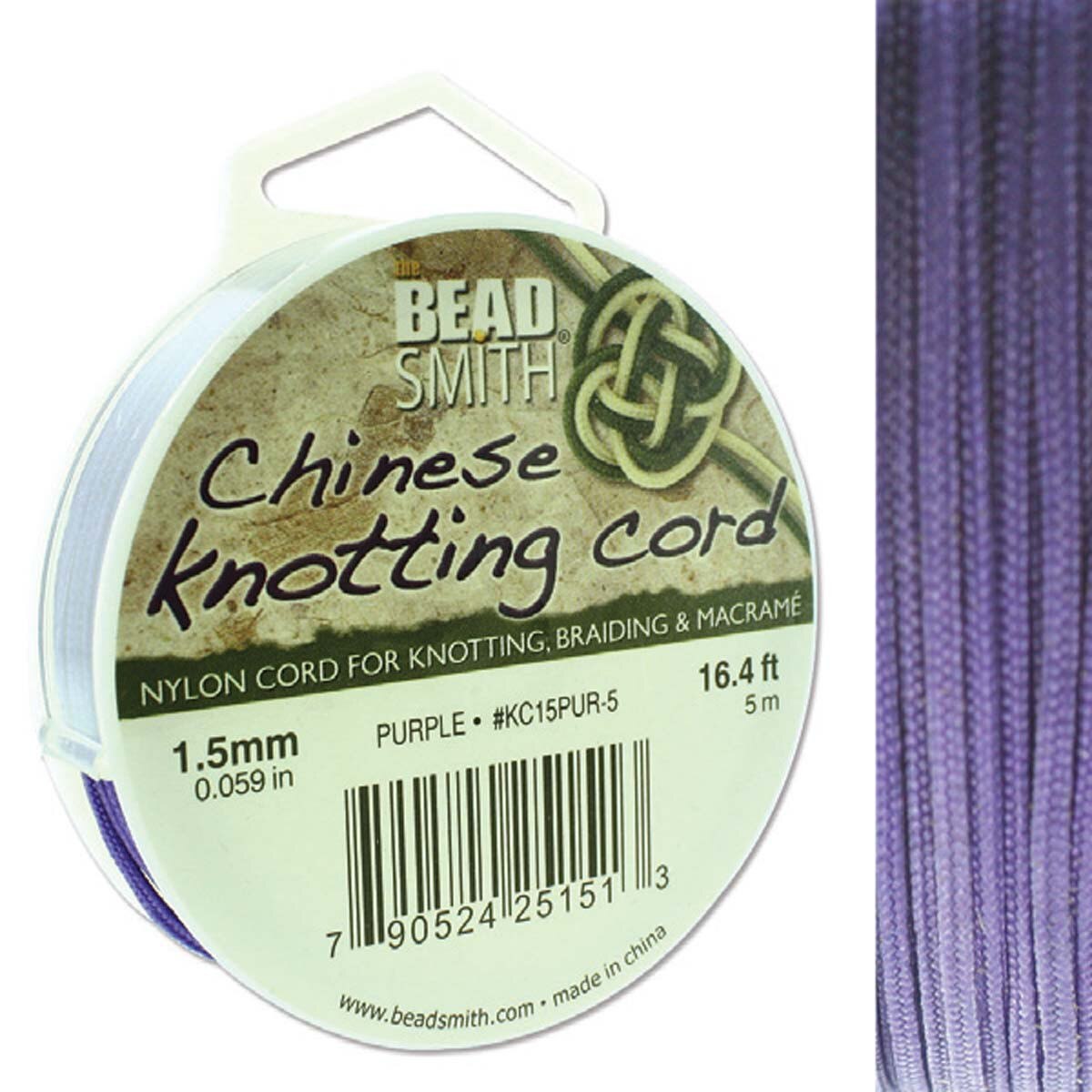 KNOTTING CORD 1.5MM 5 METER PURPLE