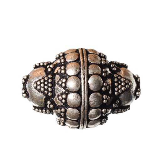 Sterling Silver Ornate Focal Bead – 24mm Heavy