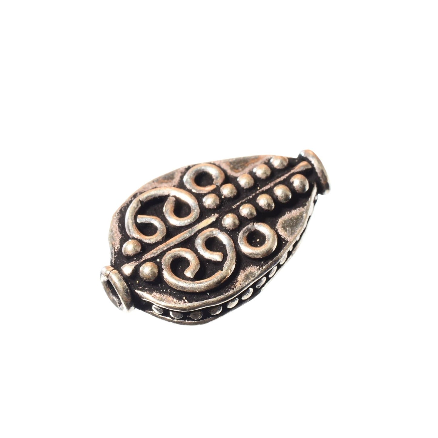 Sterling Silver Ornate Teardrop Bead – 19mm