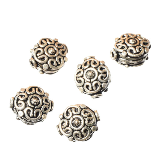 Sterling Silver Ornate Round Bead – 11.5mm