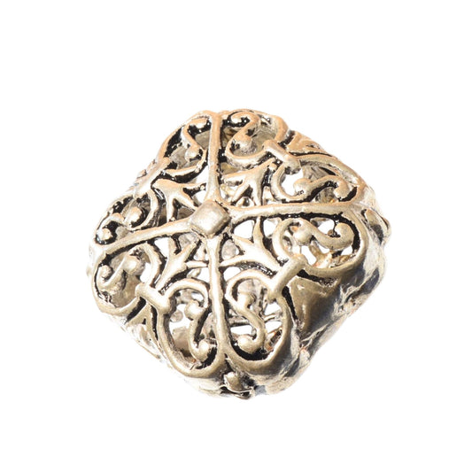Sterling Silver Diamond Focal Bead – 19mm