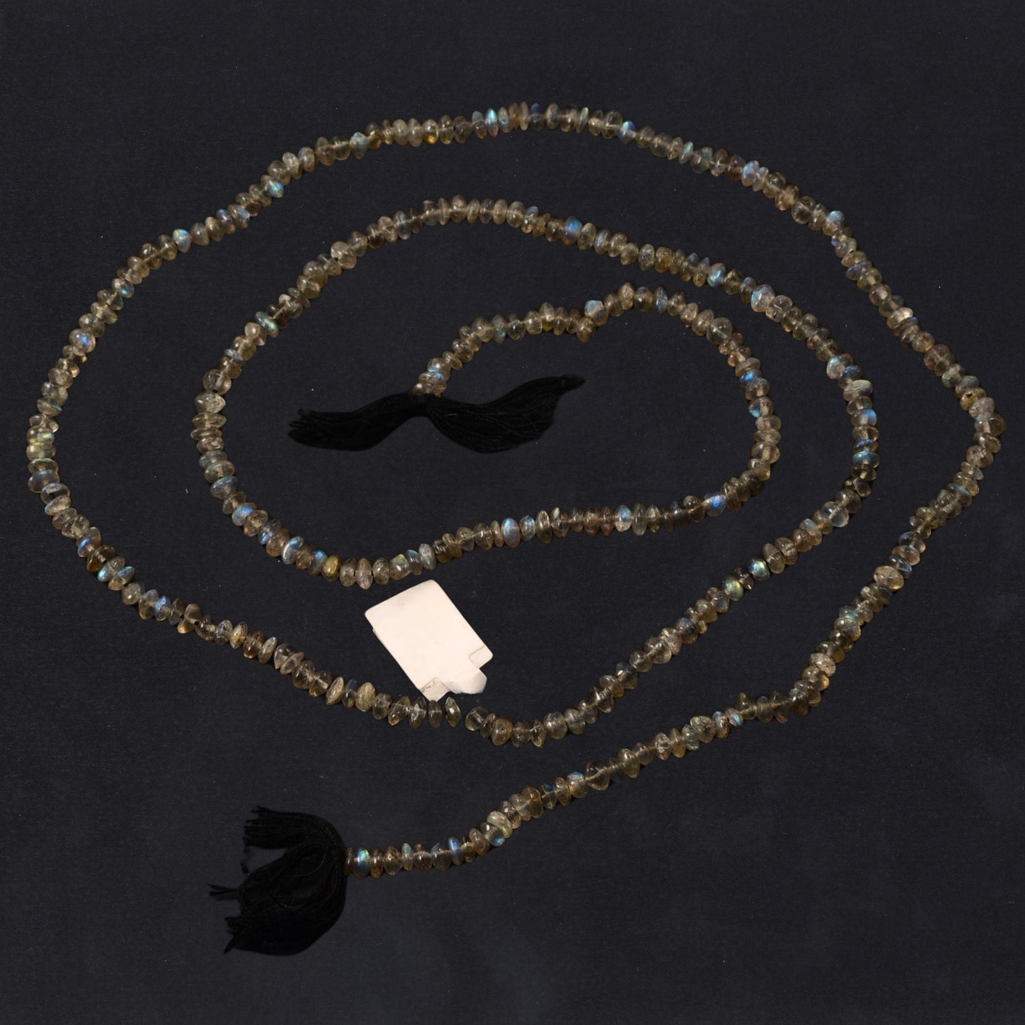 Labradorite Faceted Rondelle Beads – 4mm – 30″ Strand
