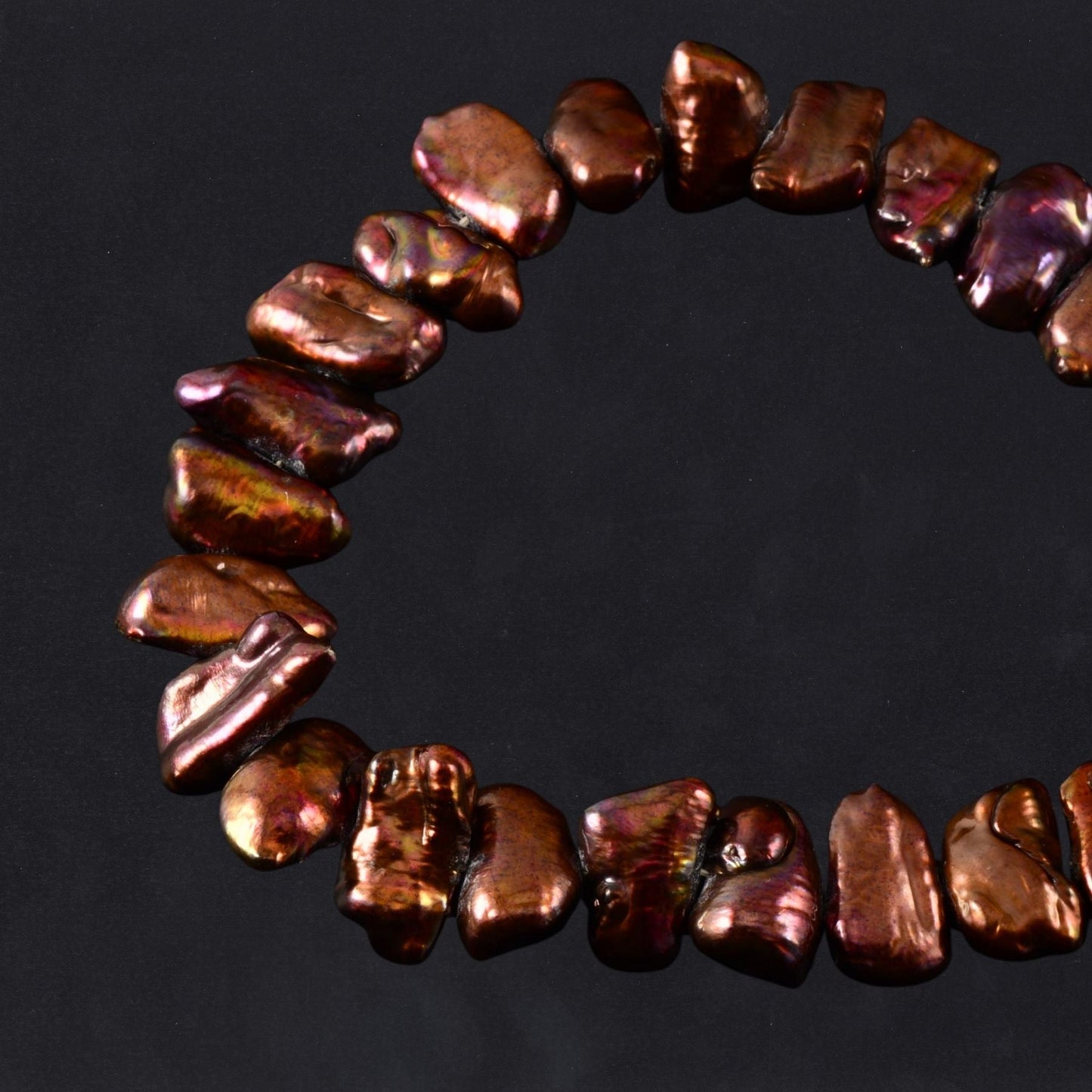Bronze Freshwater Pearl Nugget Beads – Large 17mm – Full Strand
