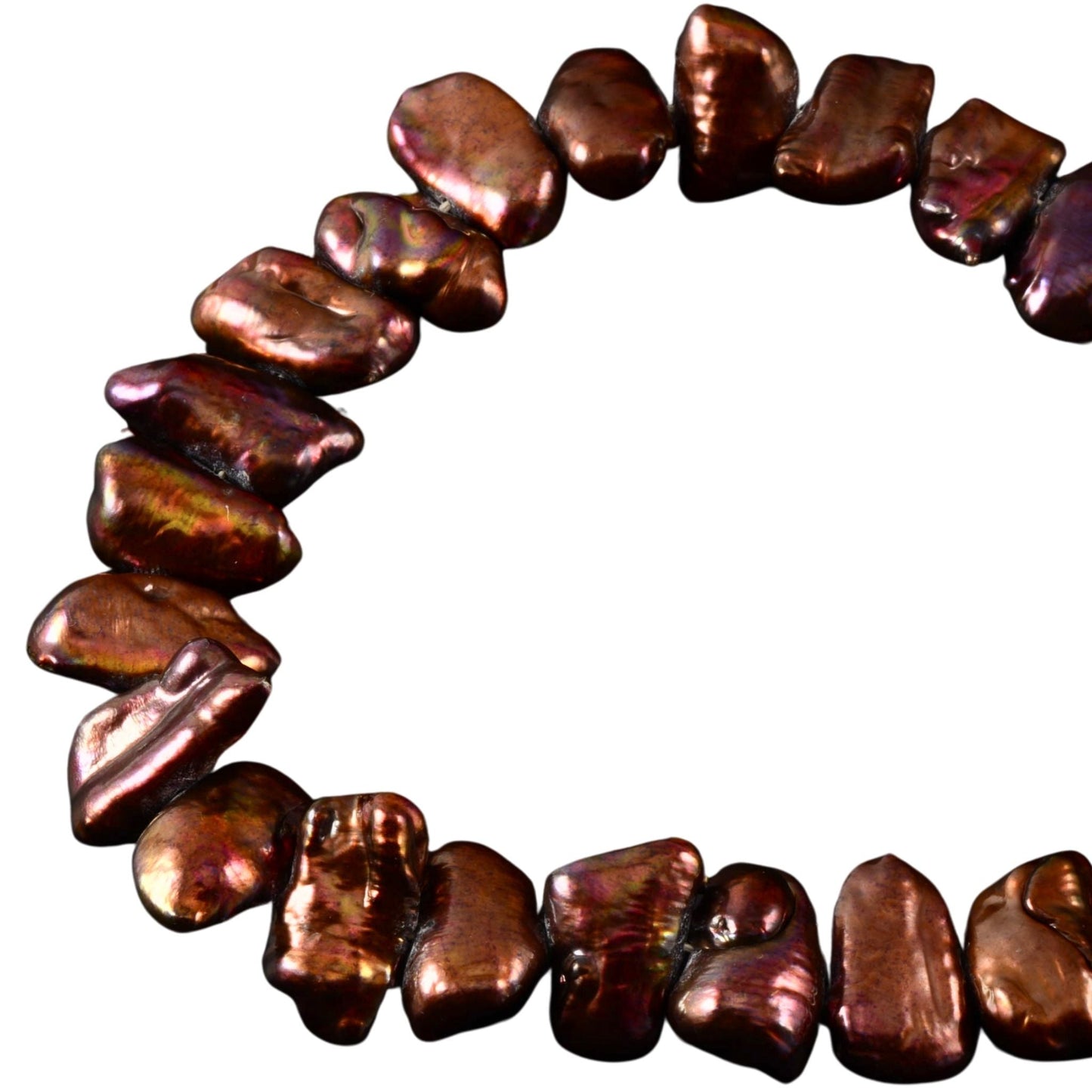 Bronze Freshwater Pearl Nugget Beads – Large 17mm – Full Strand