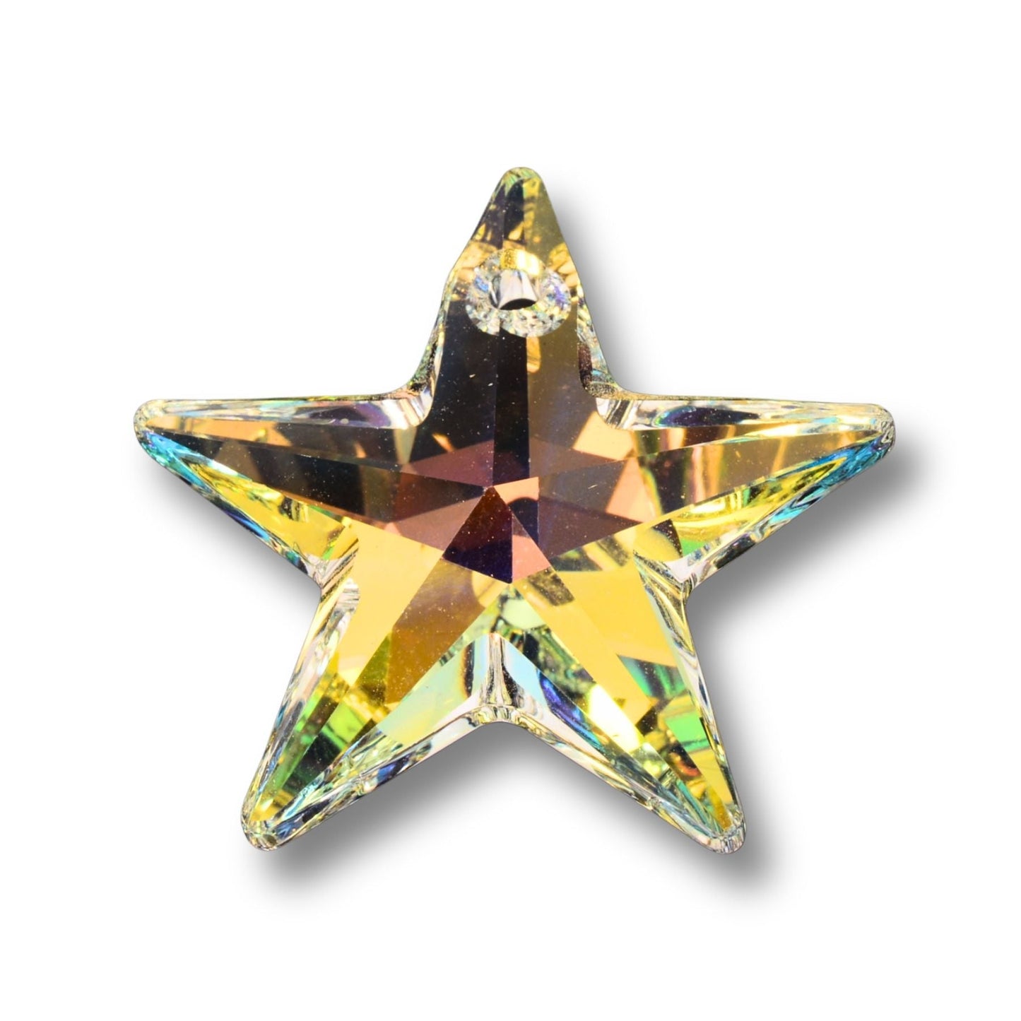 Swarovski Crystal Star Pendant – 27.5mm – AB Foiled – Top Drilled