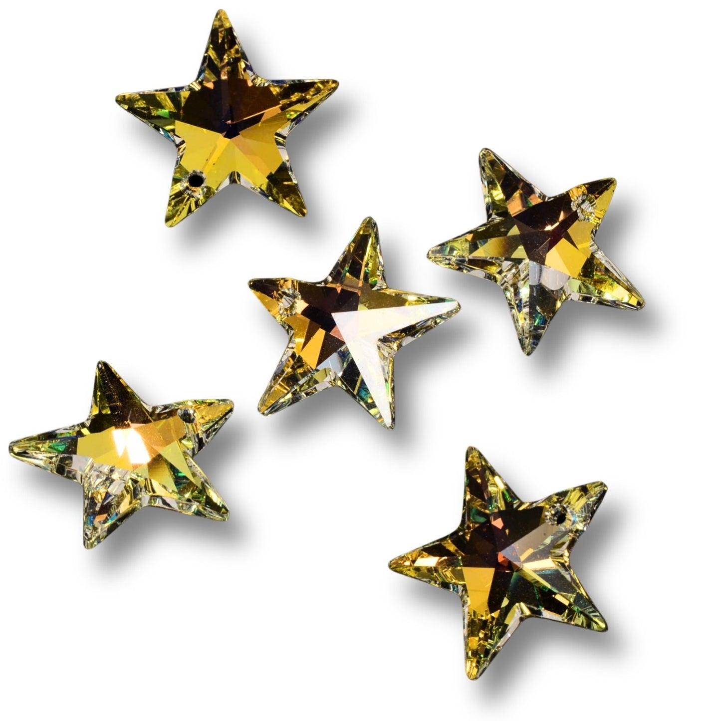 Swarovski Crystal Star Pendant – 19mm – AB Foiled – Top Drilled