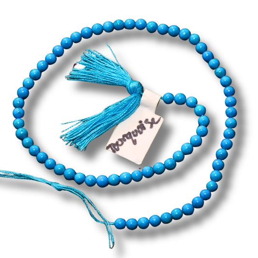 Turquoise Round Beads – 3mm – Treatment Unknown – Full Strand