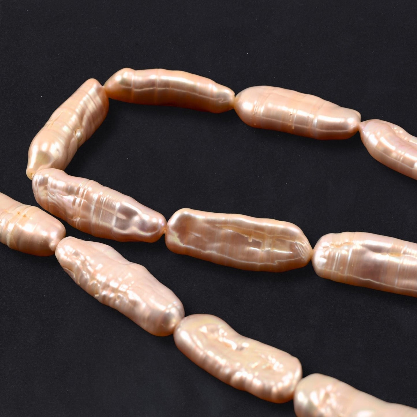 Freshwater Pearl Stick Beads Strand – Baroque Pearls ~25mm