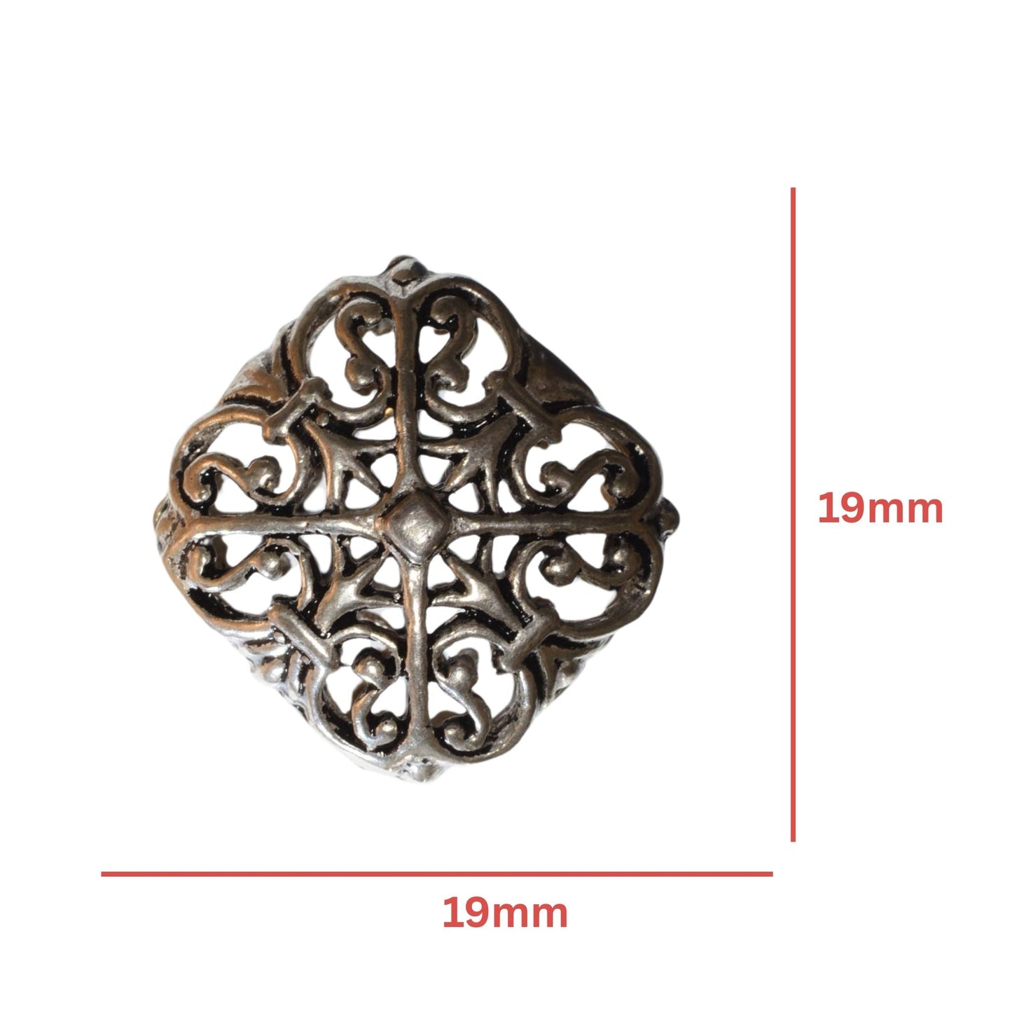 Sterling Silver Diamond Focal Bead – 19mm