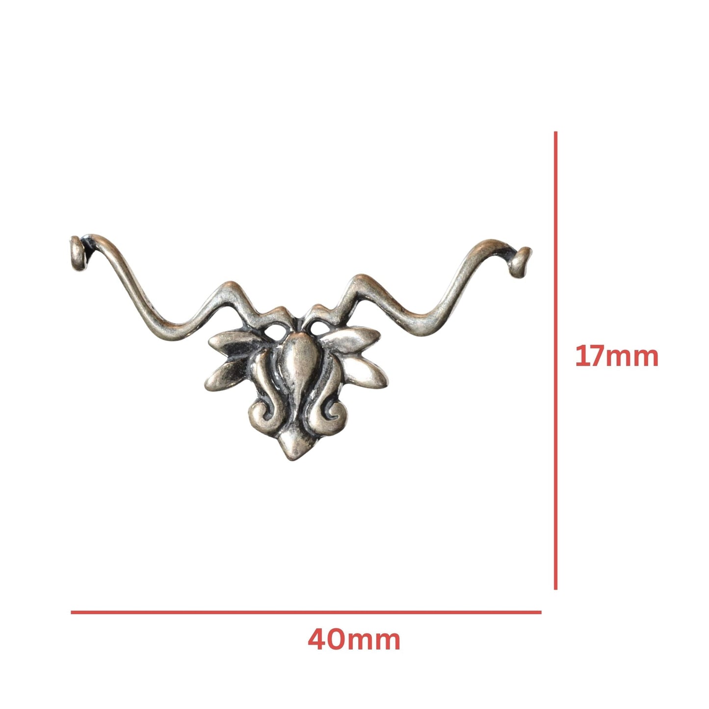 Sterling Silver Ornate Connector – Vintage .925 Silver (40mm)