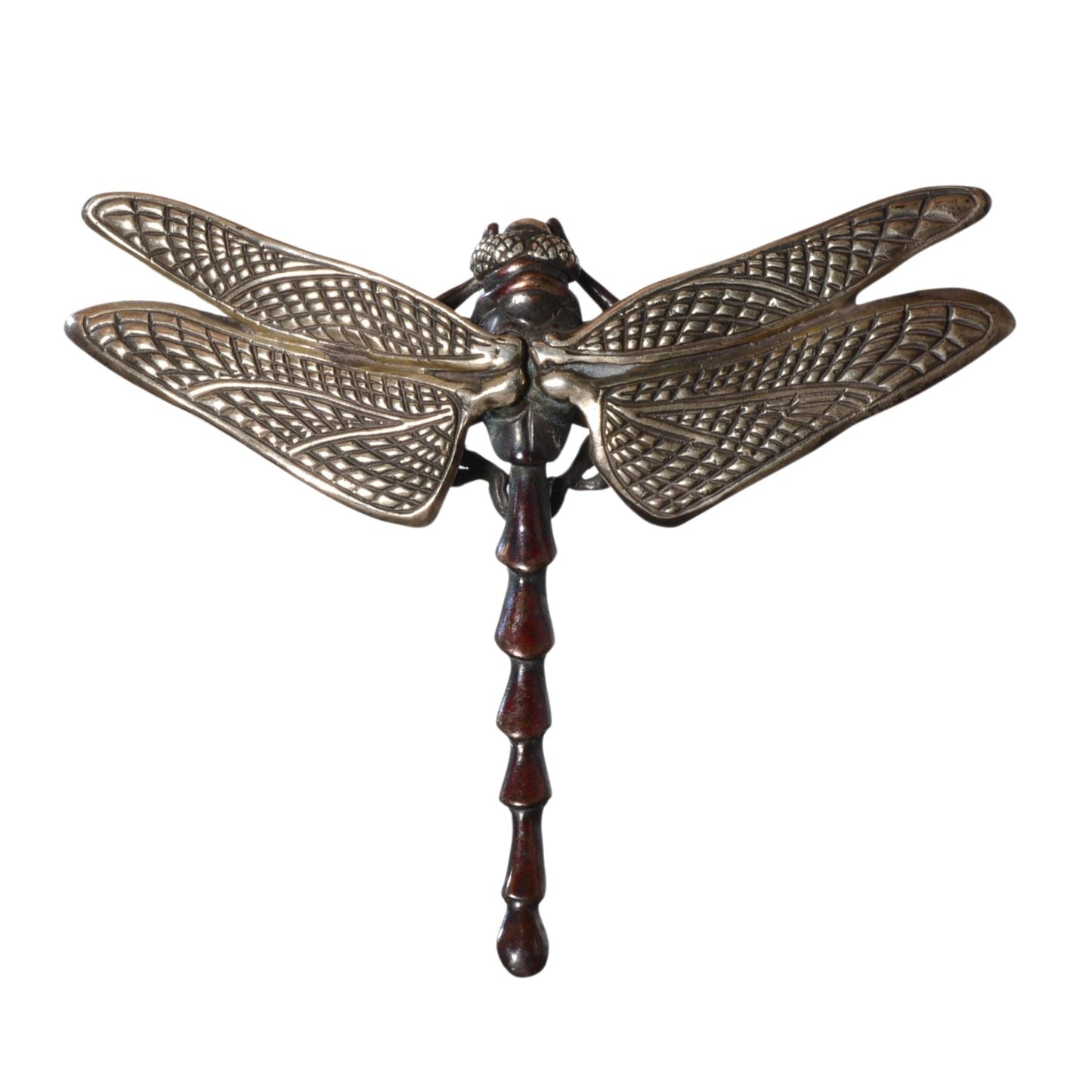 Bob Burkett Signed Dragonfly Pendant – Sterling Silver & Bronze (2007)