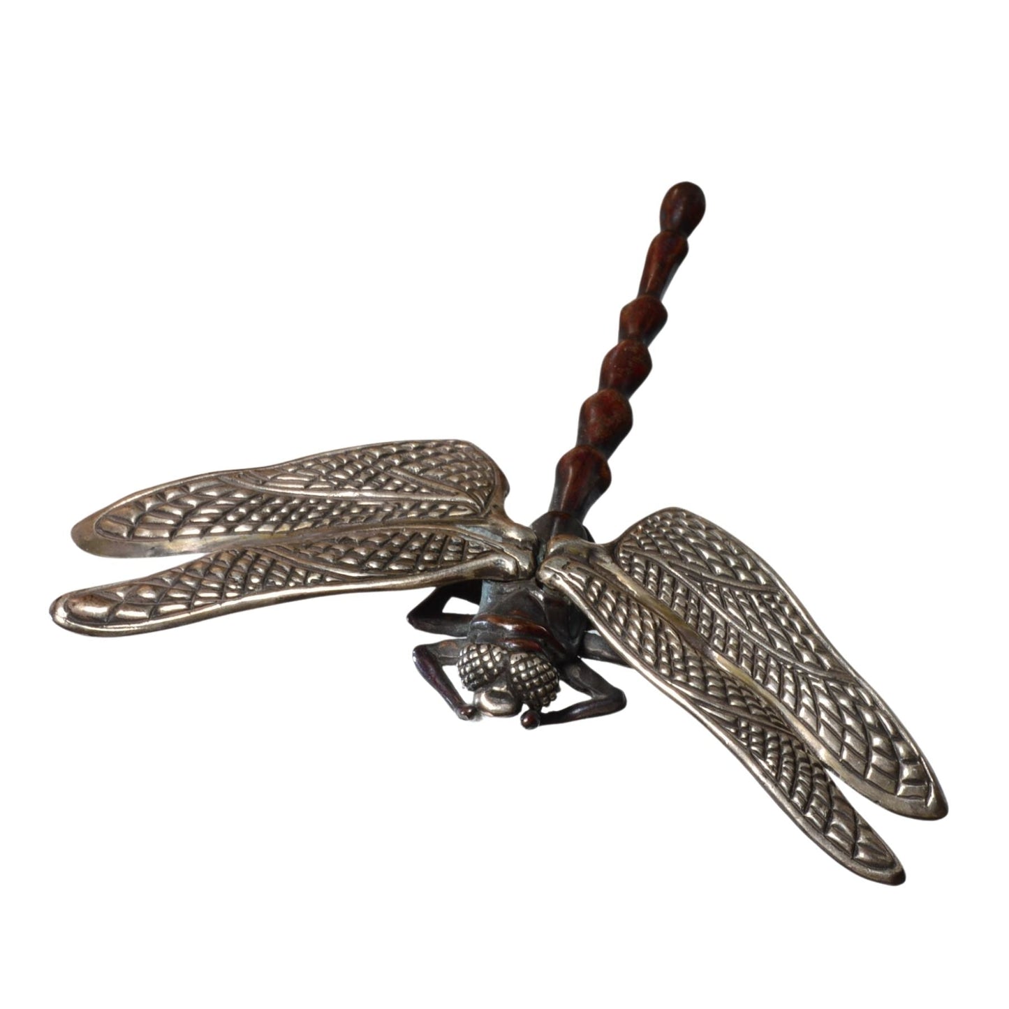 Bob Burkett Signed Dragonfly Pendant – Sterling Silver & Bronze (2007)