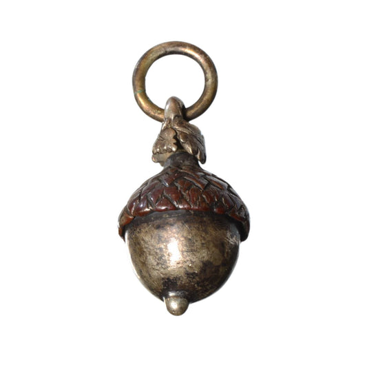 Bob Burkett Sterling Silver & Bronze Acorn Pendant – Artist Jewelry