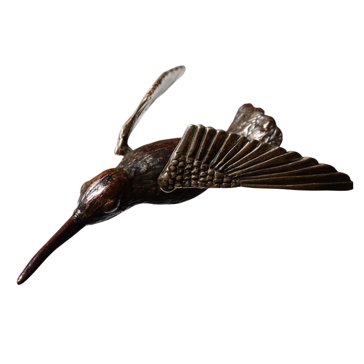 Bob Burkett Articulating Hummingbird Pendant – Sterling Silver & Bronze