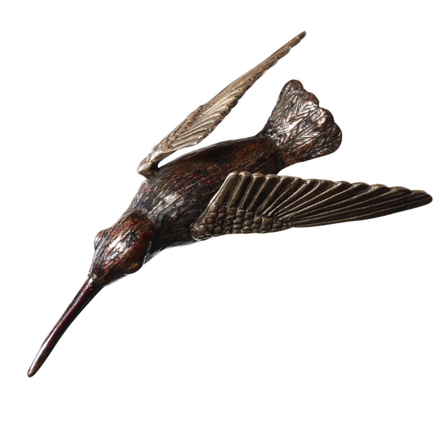 Bob Burkett Articulating Hummingbird Pendant – Sterling Silver & Bronze