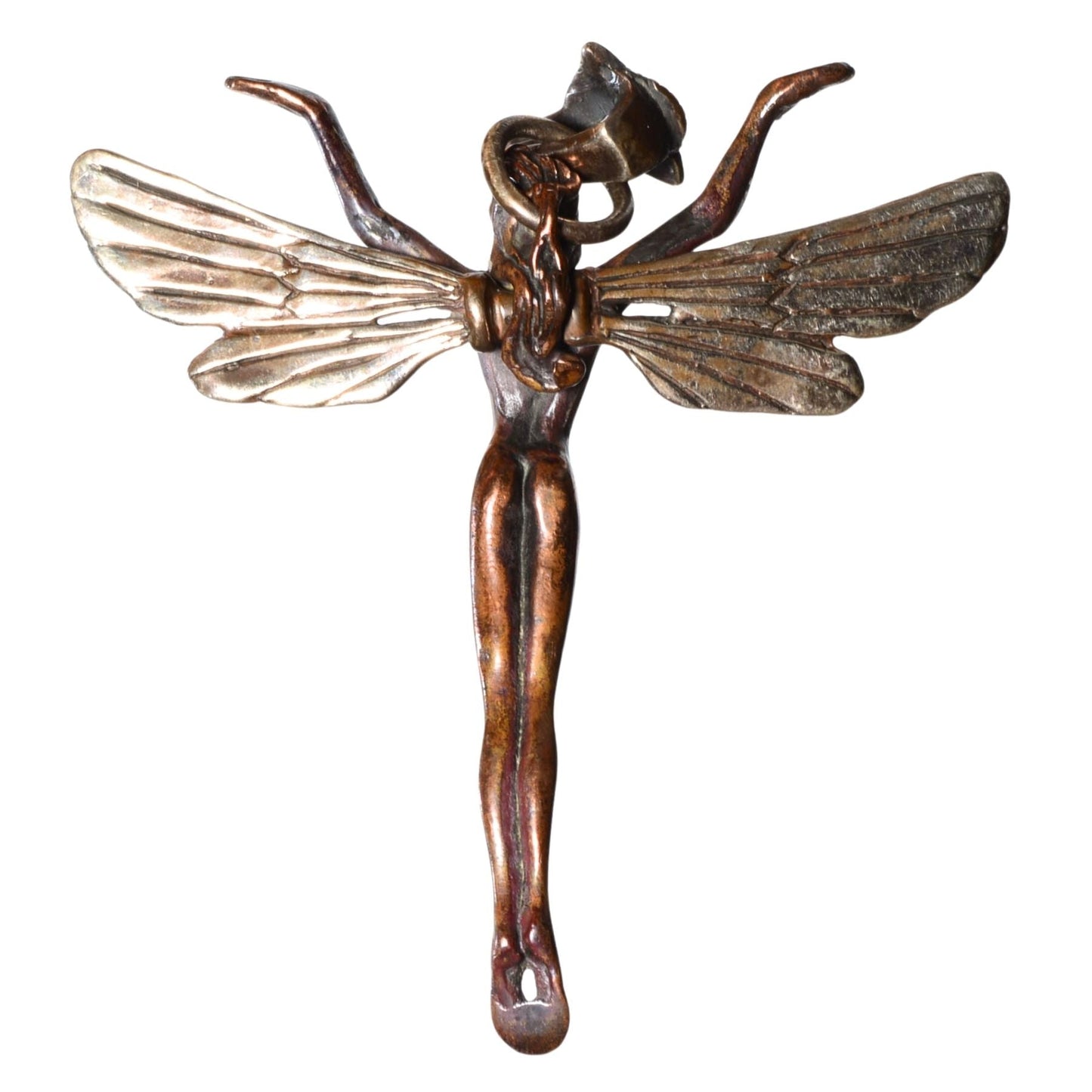Bob Burkett Fairy Pendant – Sterling Silver & Bronze Art Jewelry