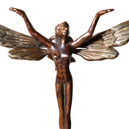 Bob Burkett Fairy Pendant – Sterling Silver & Bronze Art Jewelry