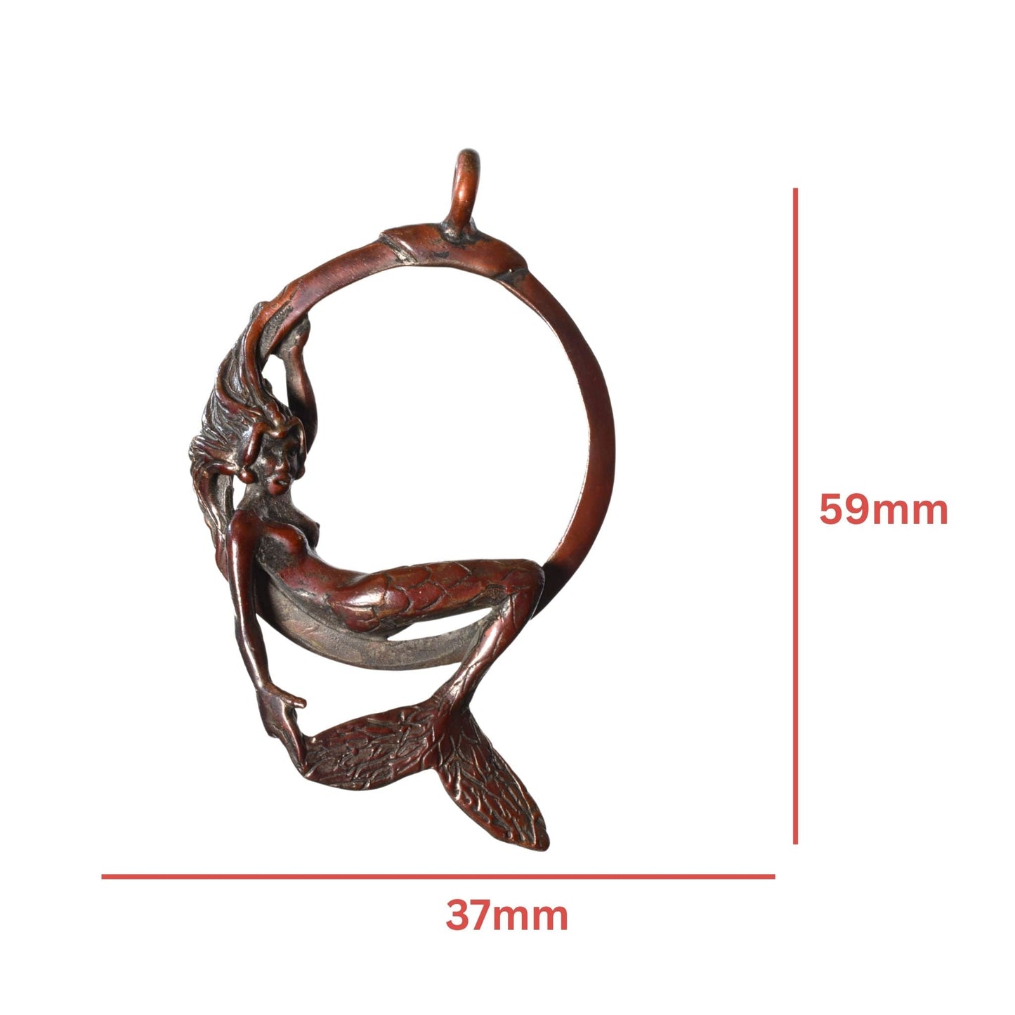 Bob Burkett Bronze Mermaid Pendant – Hand-Cast Artist Jewelry