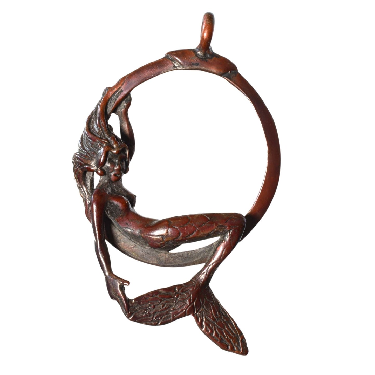 Bob Burkett Bronze Mermaid Pendant – Hand-Cast Artist Jewelry
