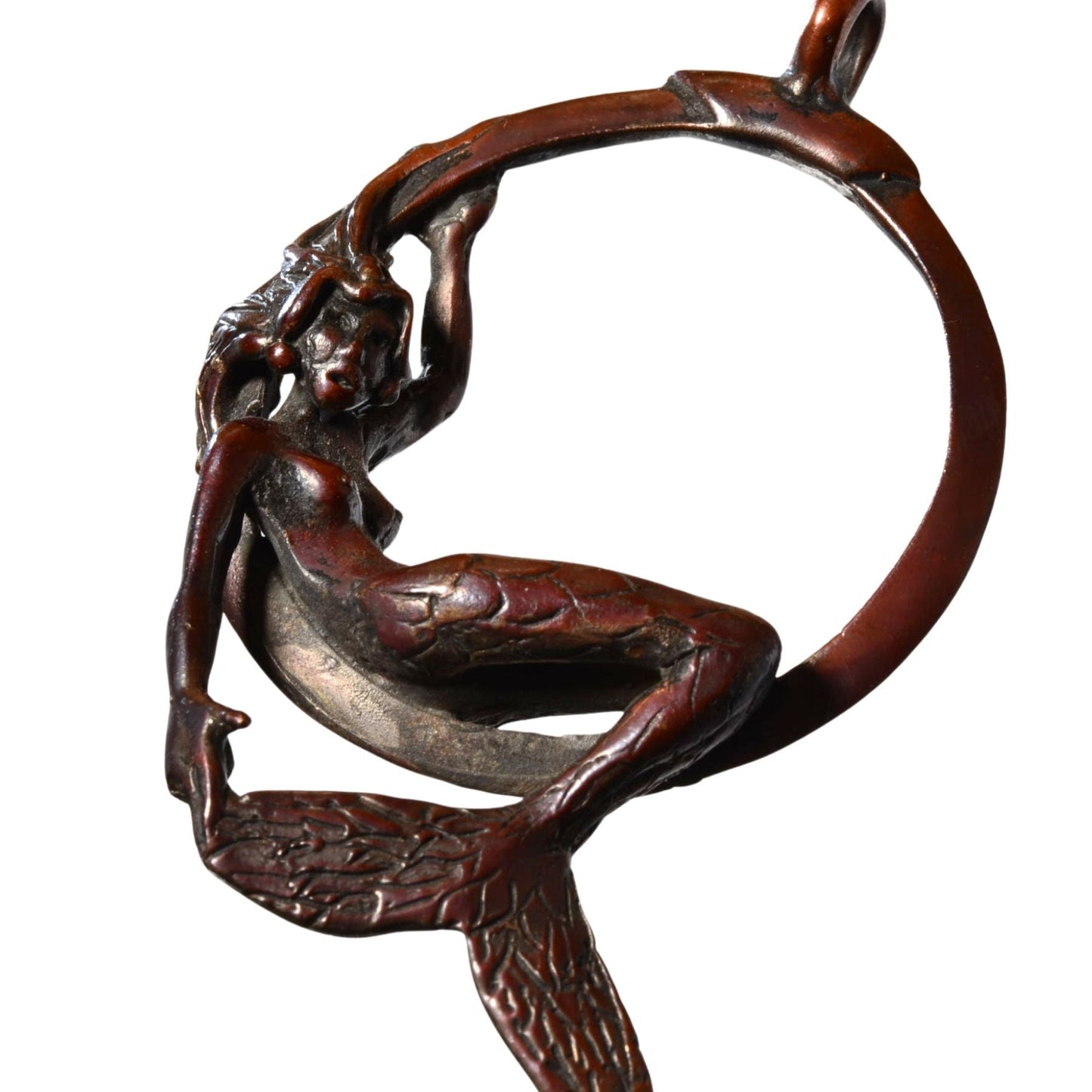 Bob Burkett Bronze Mermaid Pendant – Hand-Cast Artist Jewelry