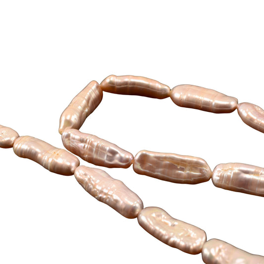 Freshwater Pearl Stick Beads Strand – Baroque Pearls ~25mm