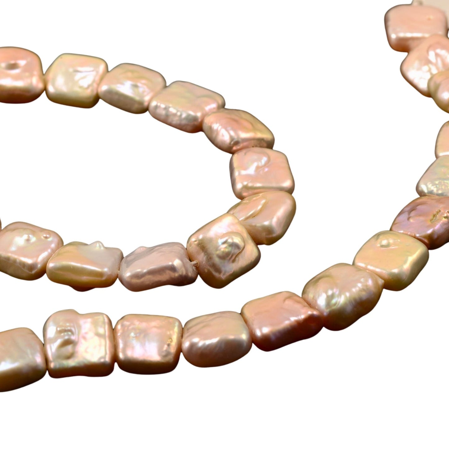 Freshwater Pearl Square Beads – Approx. 10mm (41 Beads)