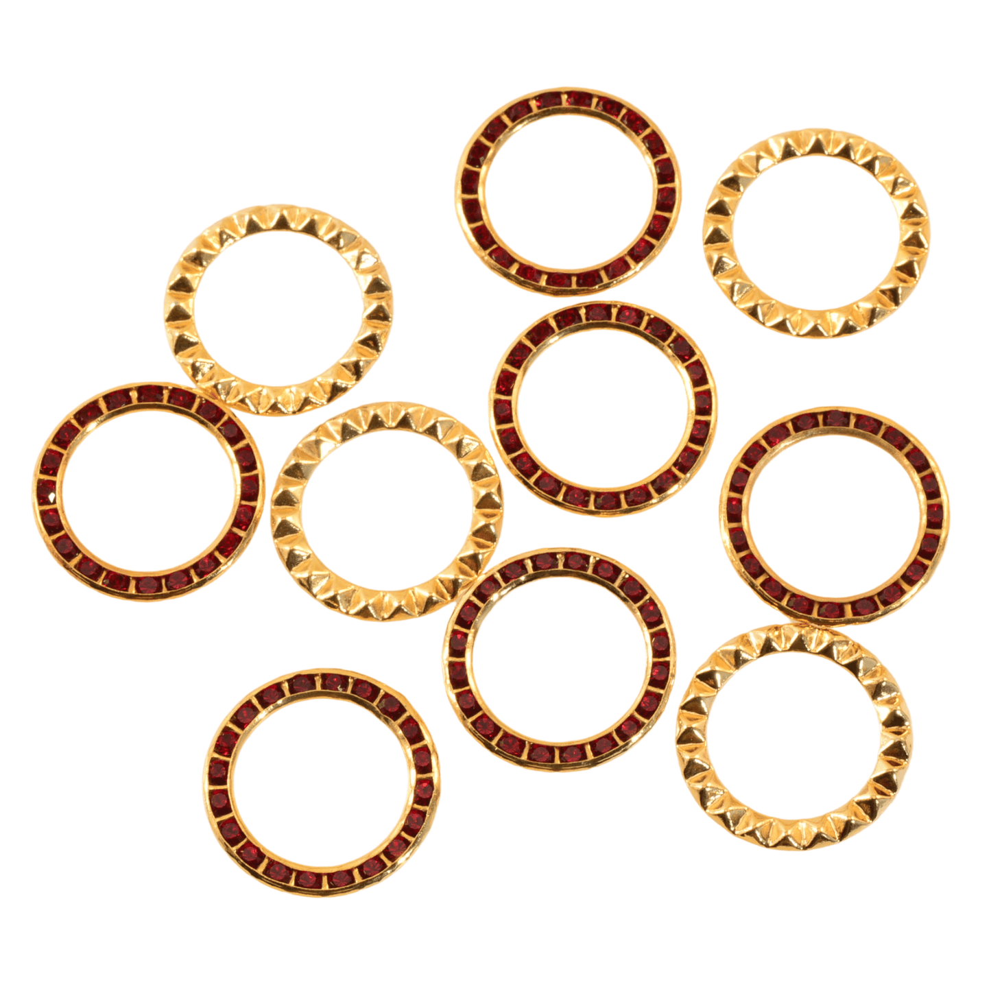 Gold Plated Crystal Eternity Ring Connector – 21mm Open Circle