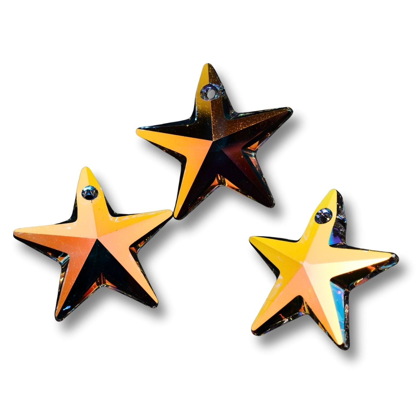 Swarovski Crystal Star Pendant – 27.5mm – AB Foiled – Top Drilled