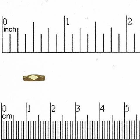 9mm Faceted Link Connector - Made of Brass - Satin Rhodium Silver and Satin Hamilton Gold Finishes - Sold by the Piece - K40