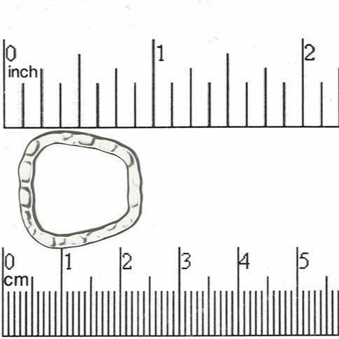 21mm Soldered Hammered Flat Textured Trapezoid Link - Made of Pewter - Sold by the Piece - K48