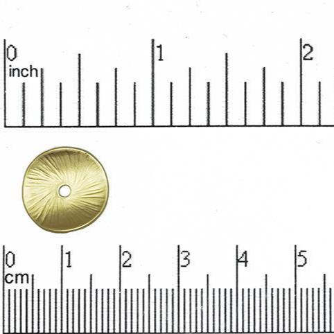 15mm Round Concave Coin Link - Pewter - Satin Rhodium Silver and Satin Hamilton Gold Finishes - Sold by the Piece - K51