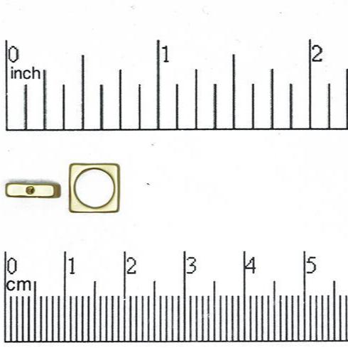 8.5mm Square Bead Frame - Made of Pewter - Satin Rhodium Silver and Satin Hamilton Gold Finishes - Sold by the Piece - K52