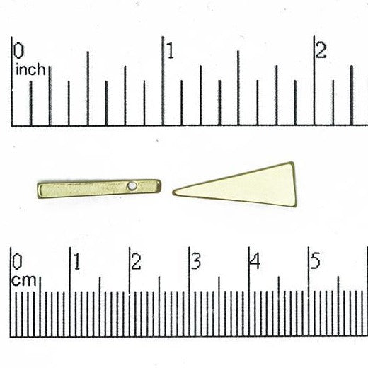 20mm Triangle Drop Pendant - Made of Pewter - Side-Drilled - Sold Individually - K53