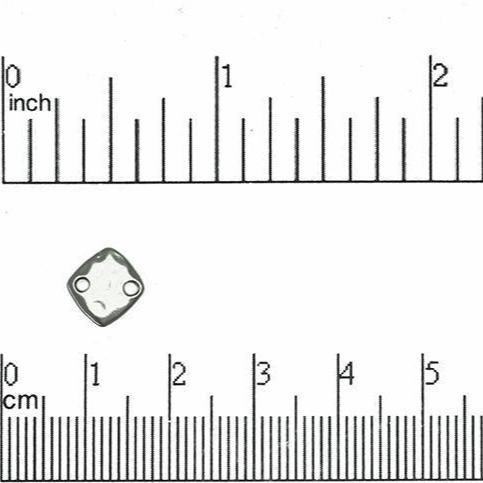 9mm Small Textured Square Connector - Made of Pewter - Satin Rhodium Silver and Satin Hamilton Gold - Sold by the Piece - K58
