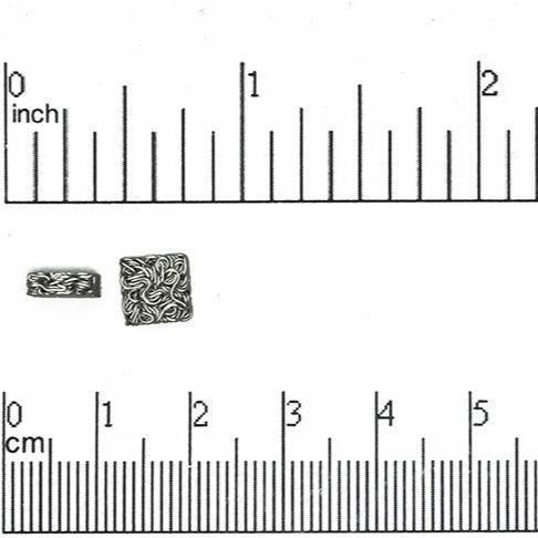7mm Square Wire Wrapped Cabochon Bauble - Made of Brass - Available in Satin Rhodium Silver and Satin Hamilton Gold - Sold by the Piece - K62