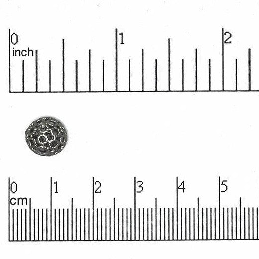 9mm Hollow Crater Sphere Bead - Made of plated zinc - Sold individually - K65