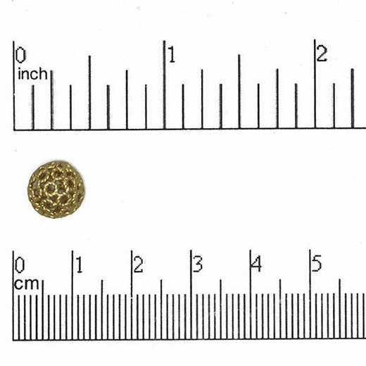 9mm Hollow Crater Sphere Bead - Made of plated zinc - Sold individually - K65