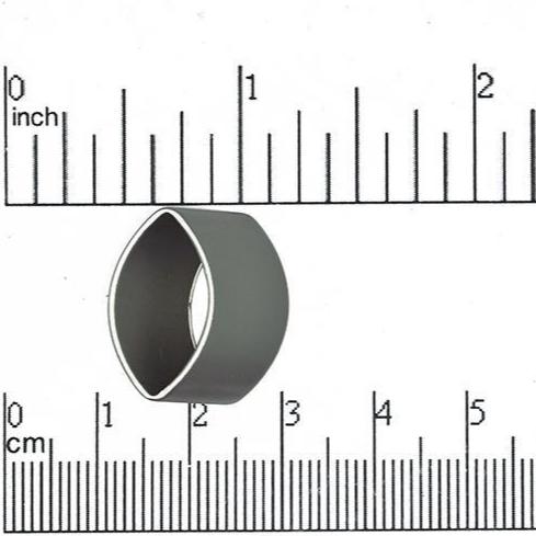 20mm Convex Parallelogram Connector - Made of Brass - K67 - Available in Satin Rhodium Silver & Satin Hamilton Gold