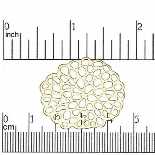 32mm x 28mm Large Designer Coral Connector - Made of Pewter - Sold by the Piece - K8